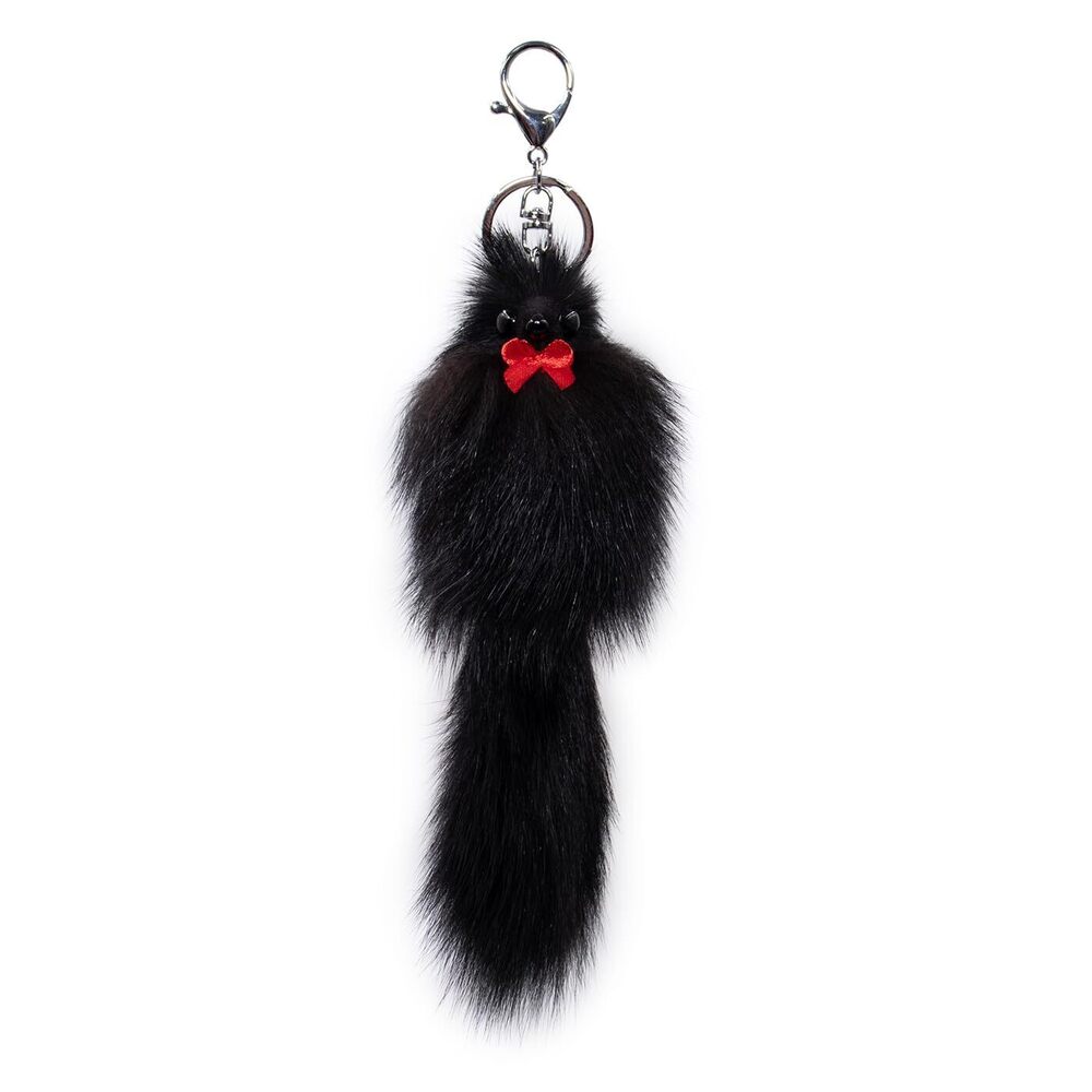 3711 Real Fox Fur Pom Fox Shaped Keychain Cute Unique Animal Keychains